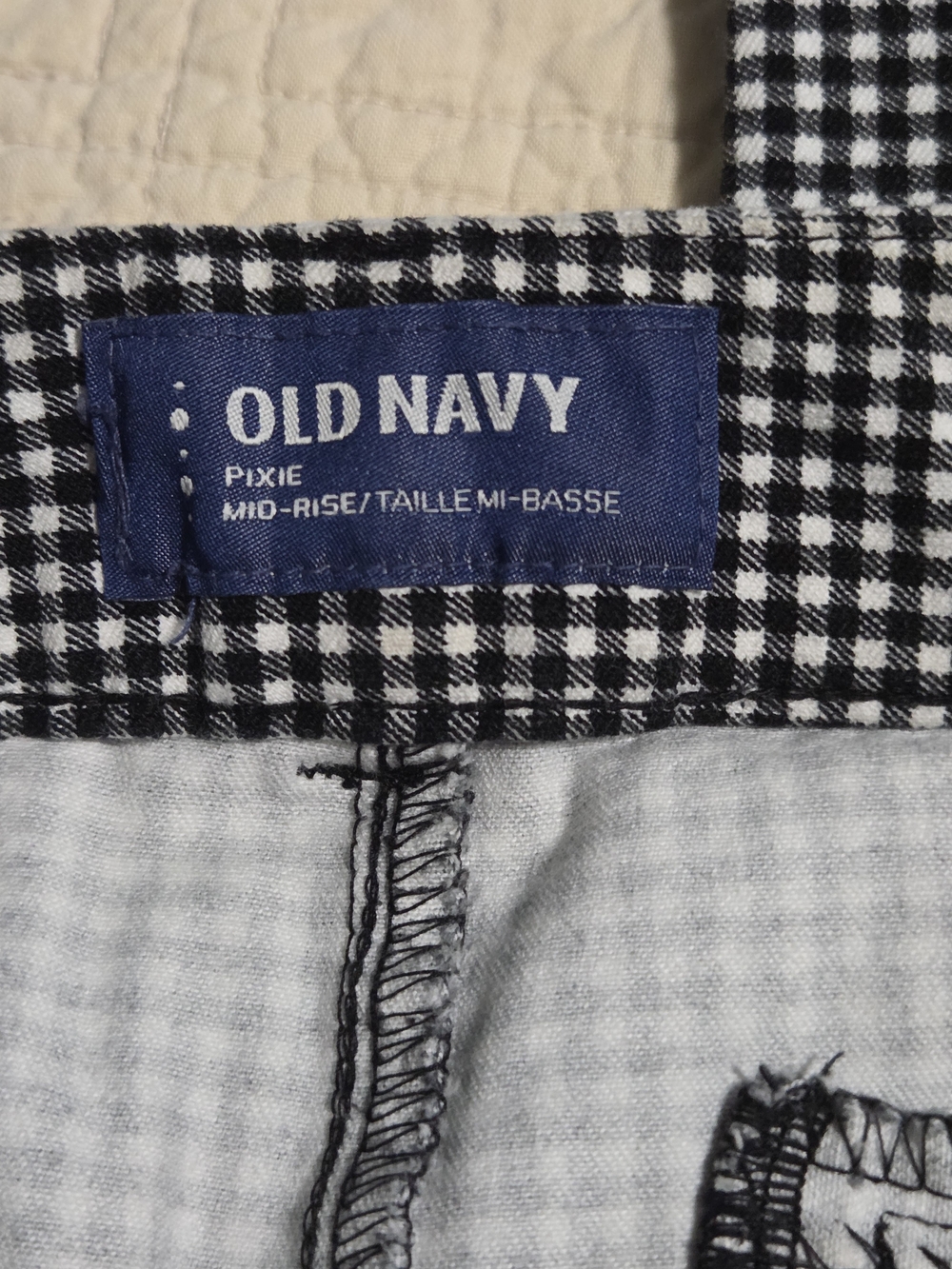 Old Navy Pixie Mid-rise Gingham Skinny Ankle Pants Womans Sz 4reg - Picture 7 of 9